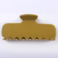 Semplice molletta per capelli giallo senape da donna, elegante accessorio styling 10 cm. - Giallo Senape