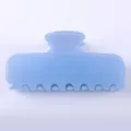 Molla per capelli azzurra minimalista in acrilico, accessorio per styling quotidiano da 10cm. - Azzurro