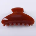 Elegante molletta per capelli marrone da 8.5cm per donne, accessorio per acconciatura. - Pinza per capelli marrone scuro lucida / 8.5cm / Marrone scuro