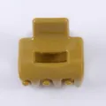 Mini molletta per capelli giallo senape, accessorio compatto per acconciature semplici e quotidiane. - Giallo Senape