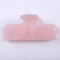 Molla per capelli in acetato rosa perlato 10cm, elegante fermaglio per acconciatura quotidiana. - Rosa Perlaceo