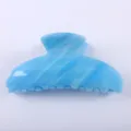 Molletta per capelli in acetato blu 9.5cm con motivo marmorizzato elegante per donne - Molletta per Capelli Semplice / Motivo Nuvola Blu