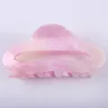 8.5cm Molletta per Capelli in Acetato Rosa Stile Dolce Pinza Minimalista Donna Giornaliera - Marmo Rosa (Colore 26)