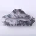 8.5cm elegante molletta per capelli marmo grigio, accessorio in acetato per acconciature chic. - Marmo Grigio (Colore 27)