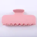 Pinza per Capelli Rosa 10cm Minimalista Acetato Accessorio Acconciatura Cute - Rettangolo Rosa