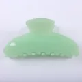 Molla per capelli verde in acetato, accessorio minimalista da 9.5cm per donne e ragazze. - Molletta per Capelli Semplice / verde chiaro
