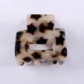 Mini molletta per capelli tartaruga acetato accessorio geometrico per styling quotidiano. - Motivo Tartarugato Bianco e Nero