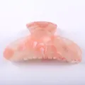 Molla per capelli in acetato rosa 9.5cm elegante fermaglio donna stile quotidiano accessorio - Marbled Claw Clip / Motivo marmo rosa
