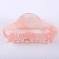 Molla per Capelli in Acetato Rosa Motivo Marmo Semplice Accessorio Giornaliero 8.5cm - Marmo Rosa Chiaro (Colore 32)