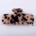 Molla per capelli tartarugata, 10cm accessorio elegante in acetato per donne e ragazze. - Pinza per capelli / Tartarugato Marrone Nero