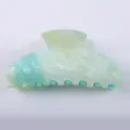 Molla per capelli in acetato 9.5cm accessorio marmorizzato elegante per donne e ragazze. - Marbled Claw Clip / Marmo Blu Teal