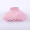Pinza per capelli rosa in acetato, elegante accessorio da 8.5cm per styling quotidiano. - Pinza per Capelli Minimalista / 8.5cm / Rosa Sfumato Perlato