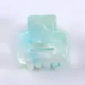 Molla per capelli marmo azzurro chiaro, mini accessorio in acetato per bellissimo styling. - Blu Chiaro Marmo