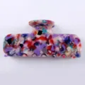 Molletta per capelli colorata in acetato da donna, fermaglio per capelli marmorizzato da 10cm. - Pinza per capelli / Marmorizzato Multicolore