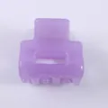 Mini molletta per capelli viola, fermaglio trasparente in acetato per acconciatura. - Viola Chiaro Traslucido