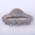 Molla per capelli in acetato grigio 8.5cm, elegante accessorio marmorizzato per donna. - Marmo Grigio e Bianco (Colore 41)