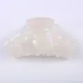 Molla per capelli in acetato perlato 8.5cm accessorio elegante e minimalista per acconciature - Pinza per Capelli Minimalista / 8.5cm / Bianco Traslucido Iridescente