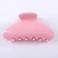 Molla per capelli rosa, fermaglio acetato semplice da 8.5cm per styling quotidiano, accessorio - Pinza per Capelli Minimalista / 8.5cm / Rosa