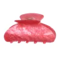 Molla per capelli in acrilico rosa con stelle glitterate, perfetta per lo styling quotidiano. - Rosso Stellato