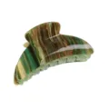 Molletta per capelli in acrilico tartarugato verde taglia media accessorio per acconciature - Verde Misto
