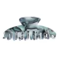 Molla per Capelli in Acetato Marmo Blu Accessorio Acconciatura Donna Elegante - Stile 2 Ciano