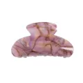 Molla per capelli in acrilico marmorizzato viola, accessorio geometrico retrò molto chic. - Marmo Viola Oro