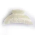 Molletta per capelli in acrilico perlato media con brillantini Accessorio quotidiano - Bianco Scintillante