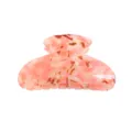 Molla per capelli in acrilico rosa, fermaglio geometrico effetto tartaruga per donna. - Venato Rosa