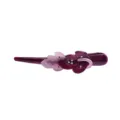Fermaglio per capelli in acrilico con fiore, elegante molletta viola per styling chic. - Viola
