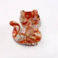Grazioso fermaglio per capelli a gatto in acetato tartarugato mini accessorio quotidiano - Mini Mollone per Capelli / Gatto Tartarugato Marrone Rosso