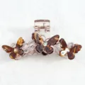 Molla per capelli a farfalla tartaruga retrò con strass pinza squalo PVC trasparente 8cm - Stile Tartarugato Trasparente