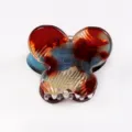 Molletta capelli farfalla retrò, mini molletta PVC tartarugato trasparente per styling quotidiano. - Tartarugato Blu
