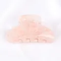 Molletta per capelli in acetato rosa lucido quadrato accessorio styling quotidiano - Lustro Iridescente Rosa Chiaro