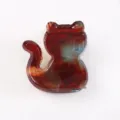 Mini molletta per capelli a forma di gatto tartaruga, grazioso accessorio per donne. - Mini Mollone per Capelli / Gatto Tartarugato Ambra Retro