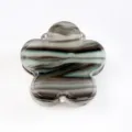 Mini molletta per capelli a fiore retrò clip per capelli a righe accessorio elegante - Trama a Righe Grigio-Verdi (Colore 6)