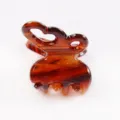 Mini molletta per capelli tartaruga retrò accessori in acetato carini per donne - Mini Molletta Geometrica / Ambra Tartarugato