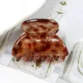 Molla per capelli tartarugata marrone, elegante accessorio per capelli in resina donna. - Motivo Tartarugato Marrone