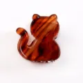 Grazioso fermaglio per capelli gatto in resina ambra mini accessorio donna ragazza stile - Mini Mollone per Capelli / Gatto Ambra Trasparente