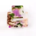 Mini molletta per capelli geometrica colorata con motivo marmo vintage per uso quotidiano - Marmo Astratto Vintage (Colore 7)