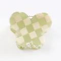 Molletta per capelli a farfalla a quadretti verde e bianco accessorio carino donna. - Scacchiera Verde e Bianca