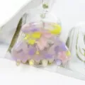 Morsetto per capelli in acetato pastello, variante mini molletta geometrica floreale colorata. - Blocco di Colore Floreale Macaron