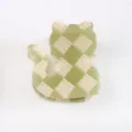 Molletta per capelli gatto a quadri verde graziosa mini molletta acrilico accessori capelli - Mini Mollone per Capelli / Gatto a Quadri Verdi