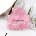 Molla per capelli geometrica marmorizzata rosa, accessorio di acetato elegante per donna. - Motivo marmo rosa
