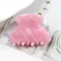 Molla per capelli in acetato rosa da donna, elegante accessorio geometrico per uso quotidiano. - Marmo Rosa Chiaro