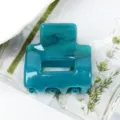 Molletta per capelli geometrica in acetato verde, accessorio di stile per donne moderne. - Marmorizzato Verdastro