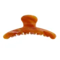 Amber acetate hair claw clip, stylish minimalist hair accessory for daily elegant styling. - Orange