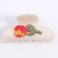 Elegante molletta per capelli floreale con grazioso design a tulipano, ideale per lo styling. - Stile Floreale 3D Tulipano / Taglia L / Bianco