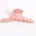 Pink marbled acrylic hair claw clip, stylish minimalist hair accessory for daily elegant updos. - Pink