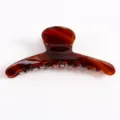 Elegant tortoiseshell hair claw clip, durable acetate minimalist hair accessory for daily styling. - Brown