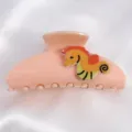 Molla per capelli rosa con simpatico design di cavalluccio marino, grande clip antiscivolo. - Pinza per Capelli Decorazione Cavalluccio Marino